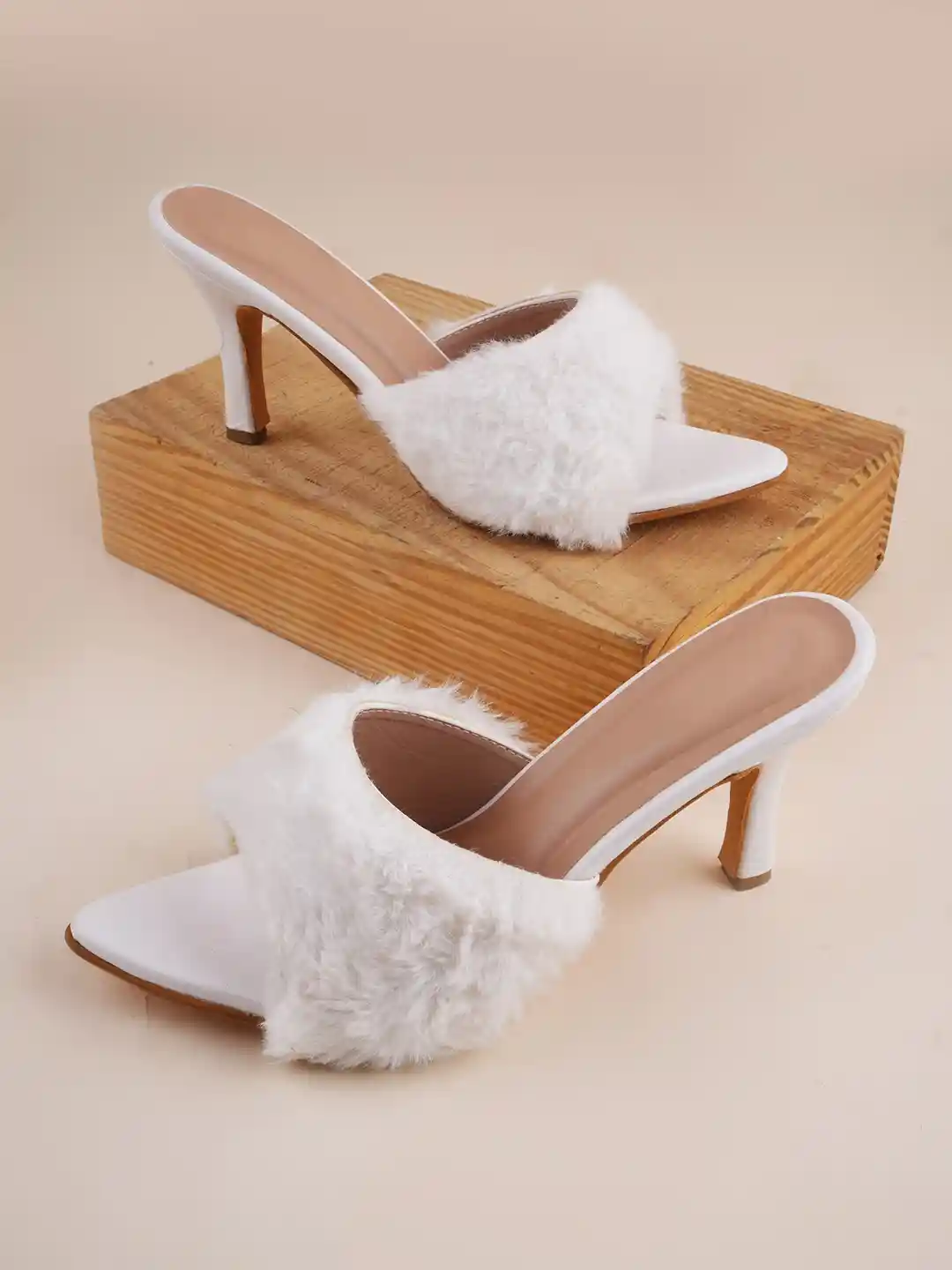 Buy Try Me Open Toe Party Fur Stiletto Heels Heels for Women