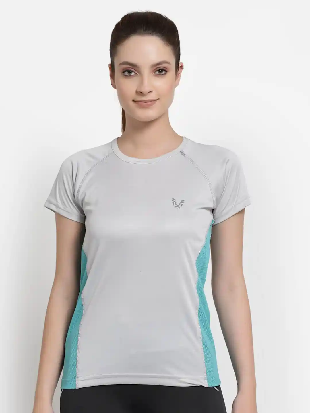 Buy UZARUS Colourblocked Dry Fit Training or Gym T-shirt Tshirts