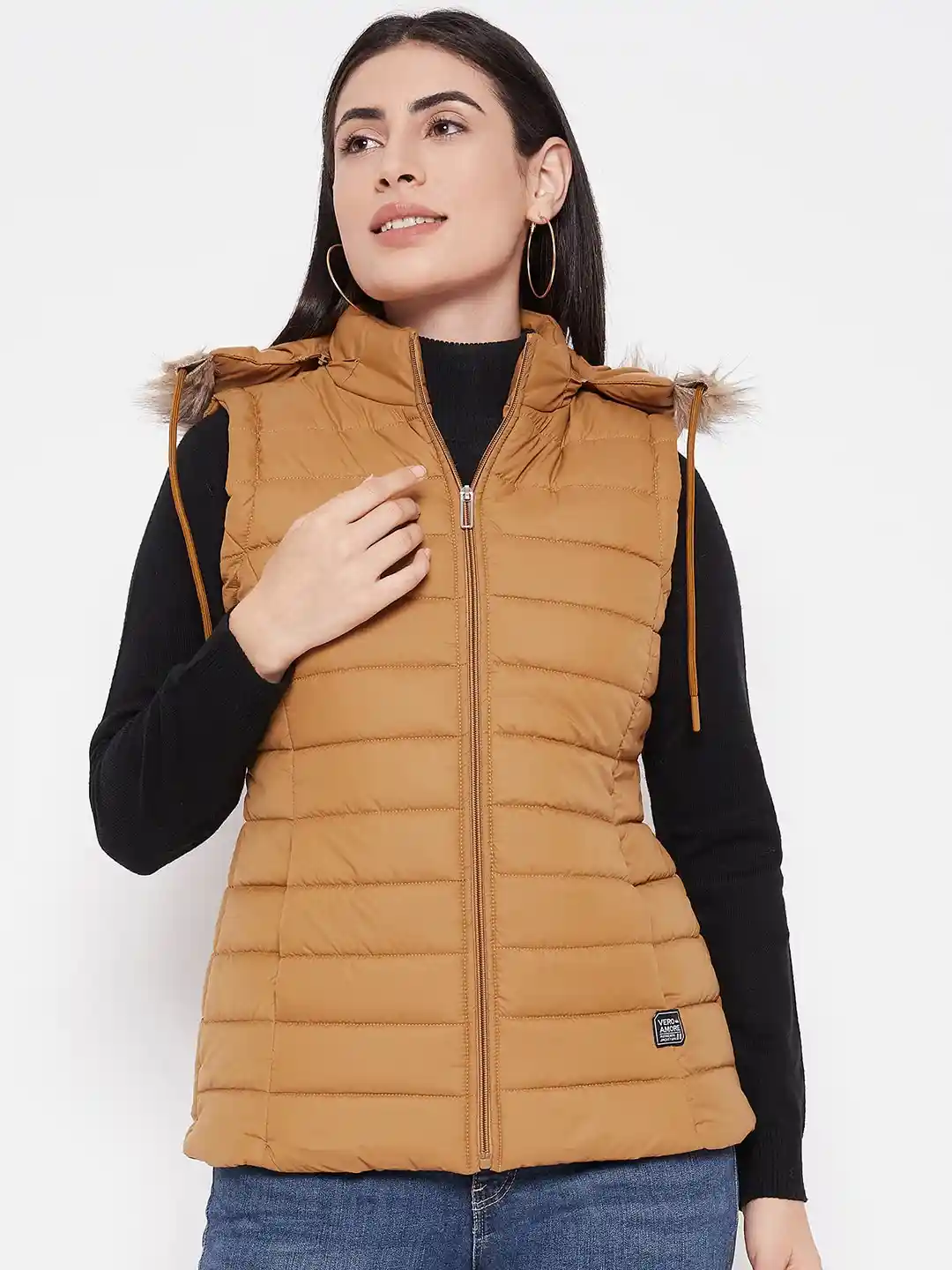 Buy VERO AMORE Lightweight Hooded Sleeveless Puffer Jacket