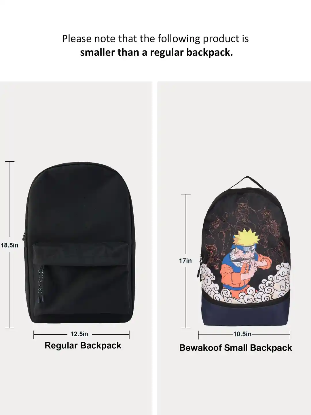 Buy Bewakoof Unisex Black Naruto Jutsu Printed Backpack