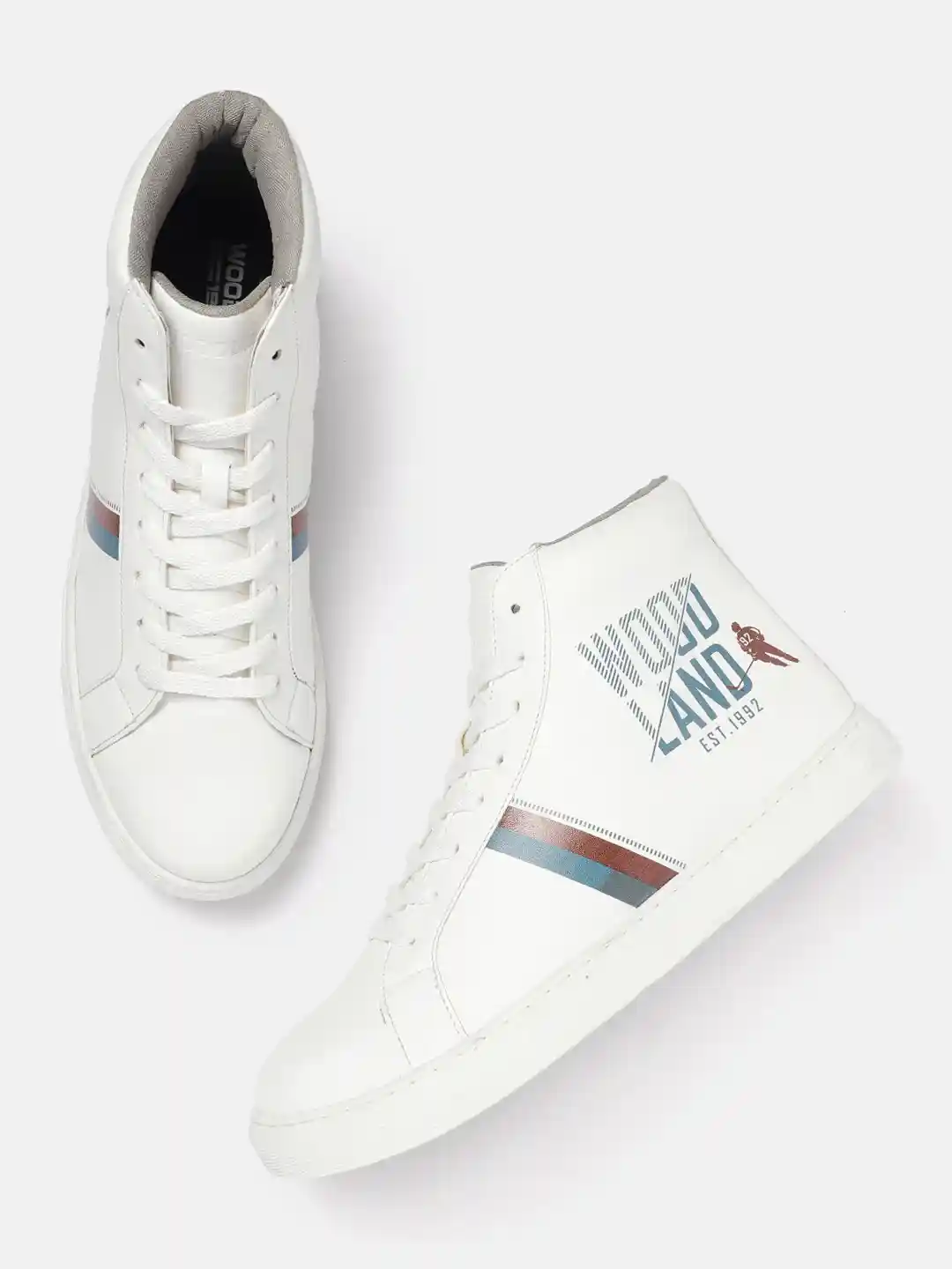 Buy Woodland Men Brand Logo Printed Mid-Top Sneakers Casual