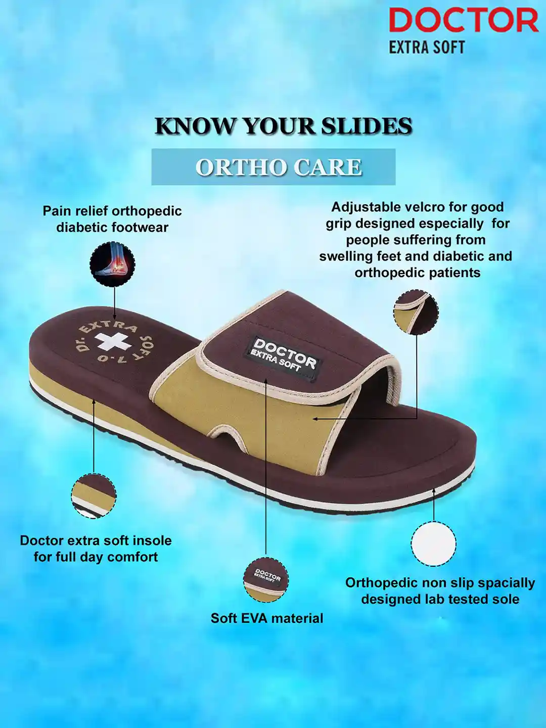 Buy DOCTOR EXTRA SOFT Men Colourblocked Orthopedic Non Slip