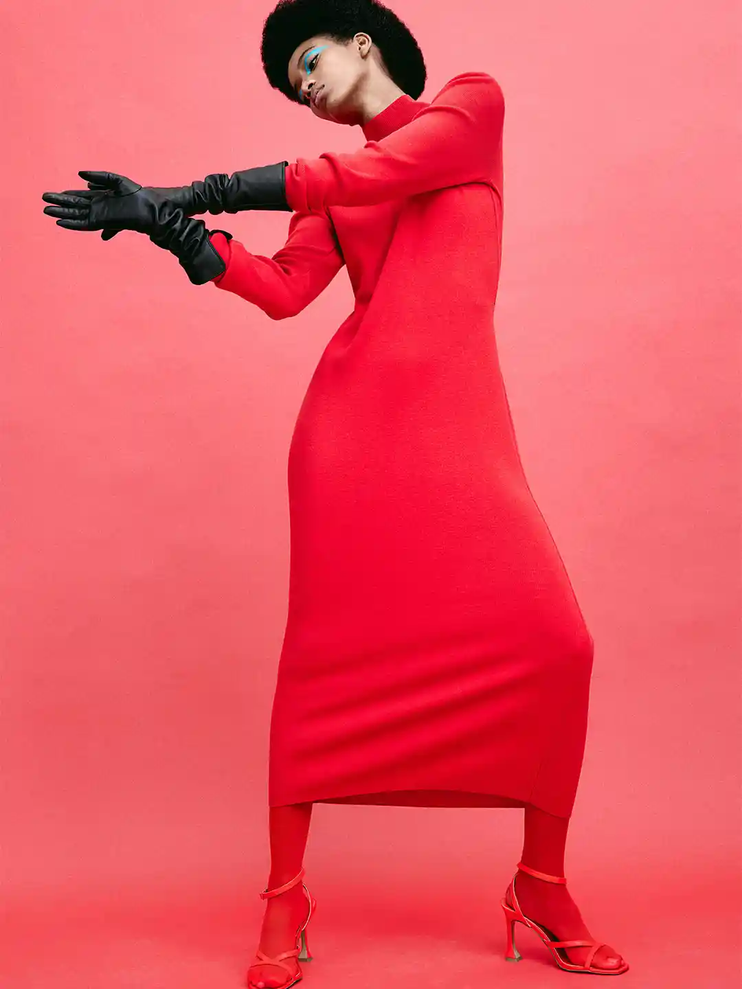 h&m red bodycon dress Women's Dark red Draped bodycon dress