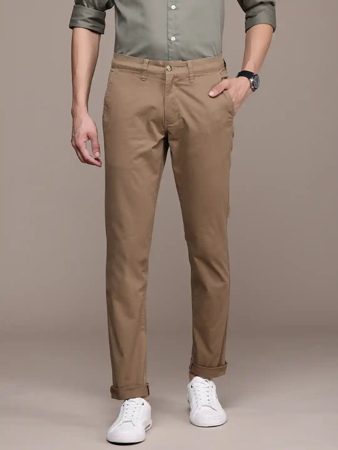 Buy Nautica Men Slim Fit Chinos Semiformal Trousers Trousers for