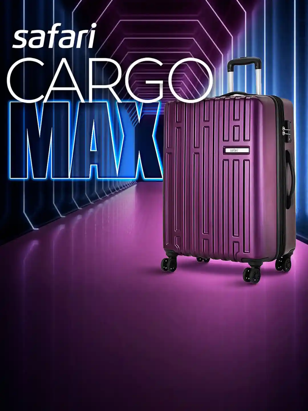 Buy Safari Cargomax Textured Hard-Sided Large Trolley Bag