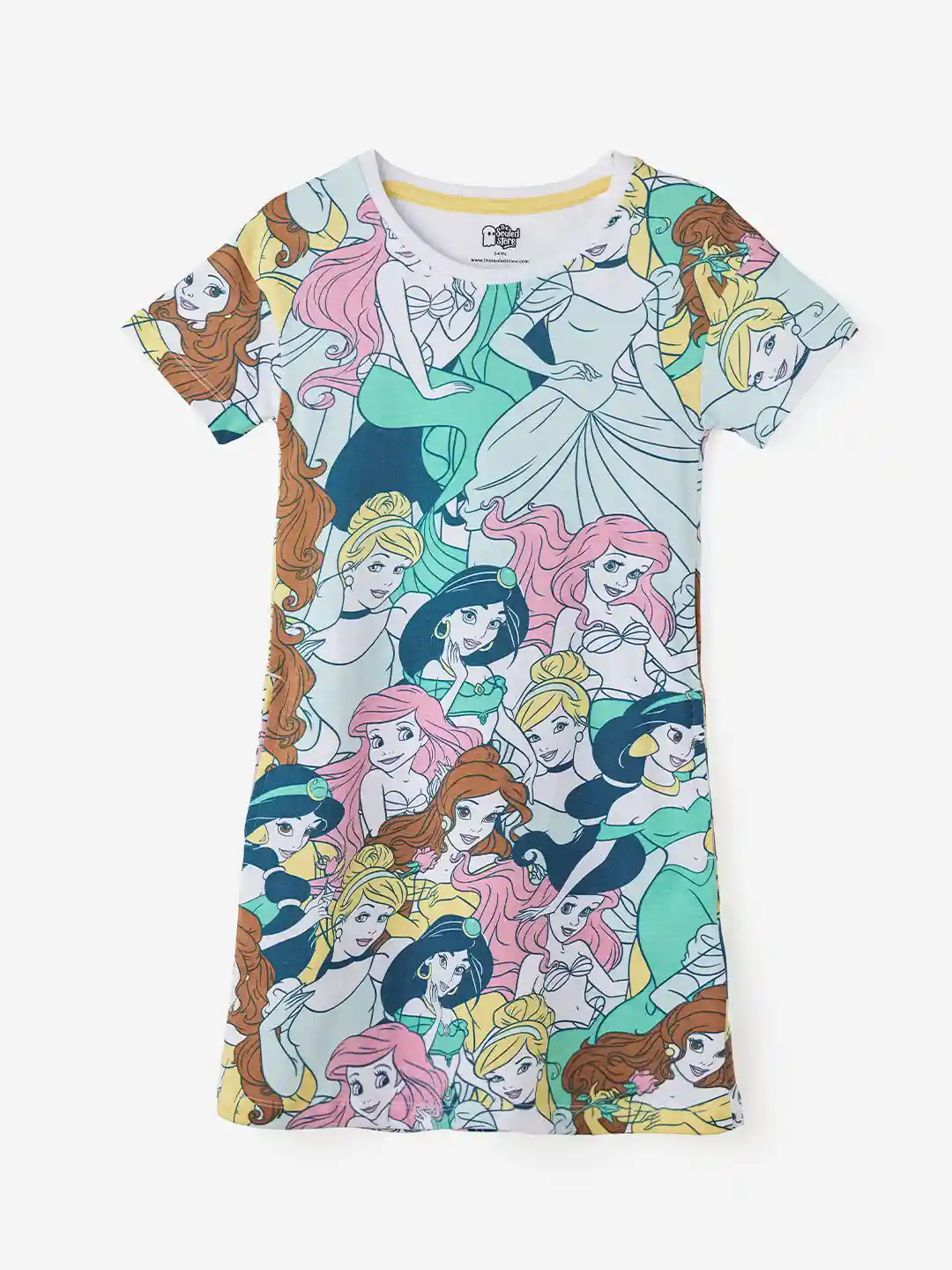 Buy The Souled Store Girls White Disney Princess Printed Cotton T