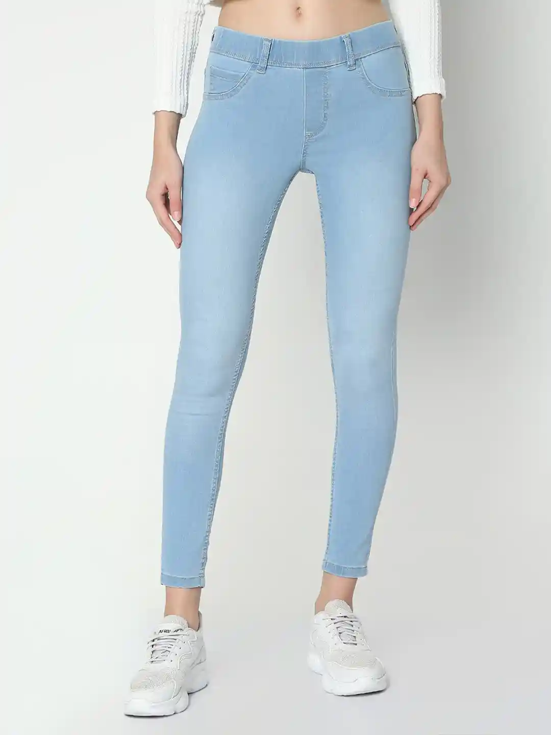 Buy R&B Women Skinny Fit Mid-Rise Cotton Jeggings Jeggings for