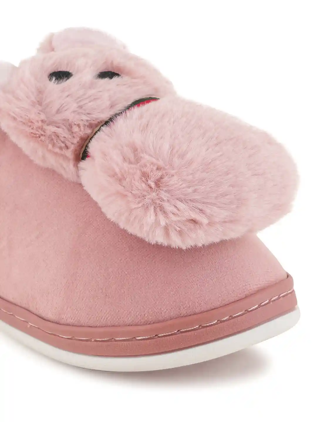 Buy SAPATOS Women Teddy Embellished Fur Room Slippers Flip Flops