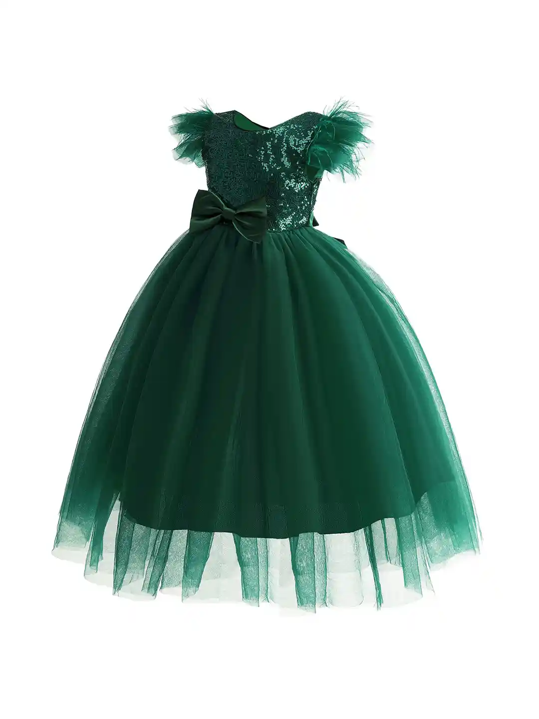 Buy StyleCast Green Embellished Sleeveless Bow Detail Balloon Maxi