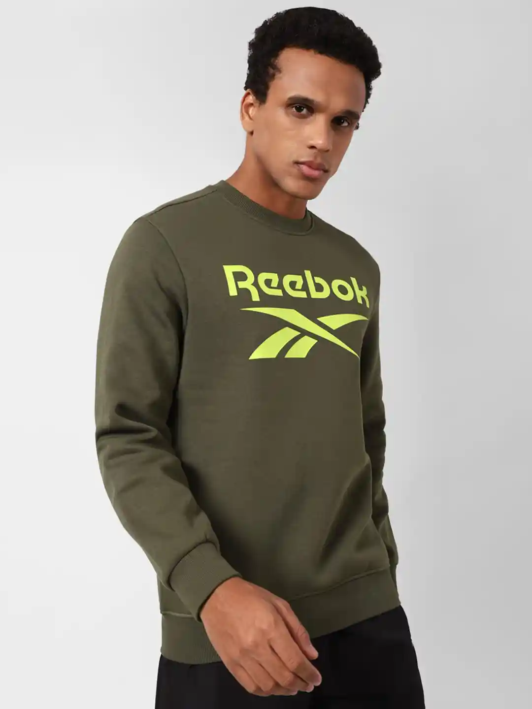 Buy Reebok Brand Logo Printed Ri Flc Big Logo Crew Neck Pullover