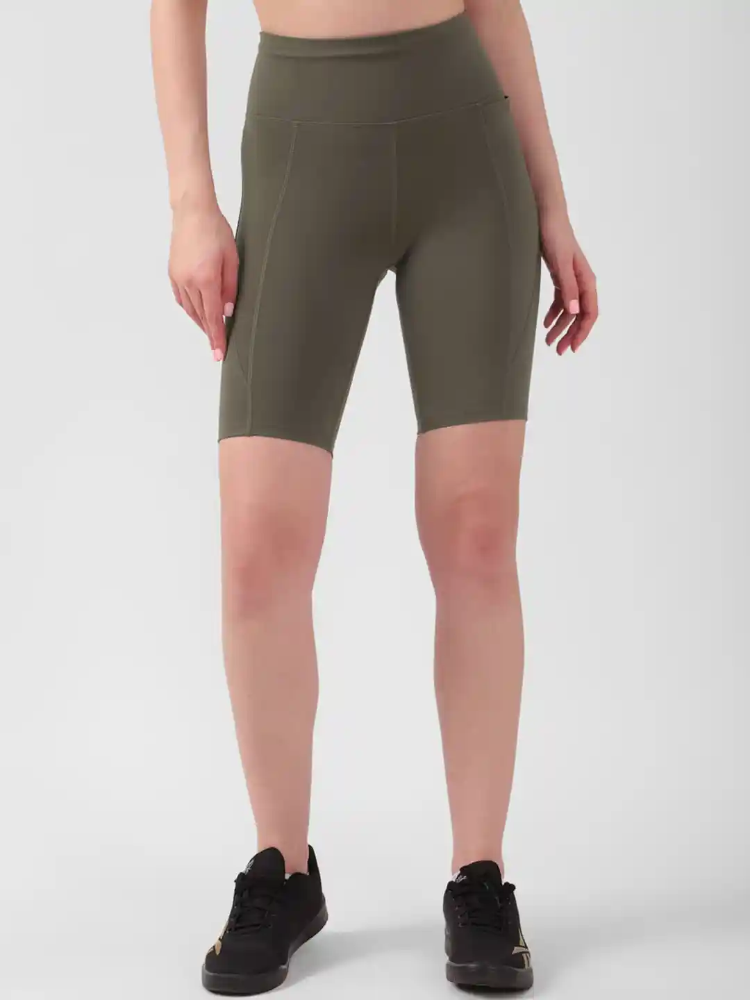 Reebok Women Slim-Fit Lux High Rise Biker Shorts