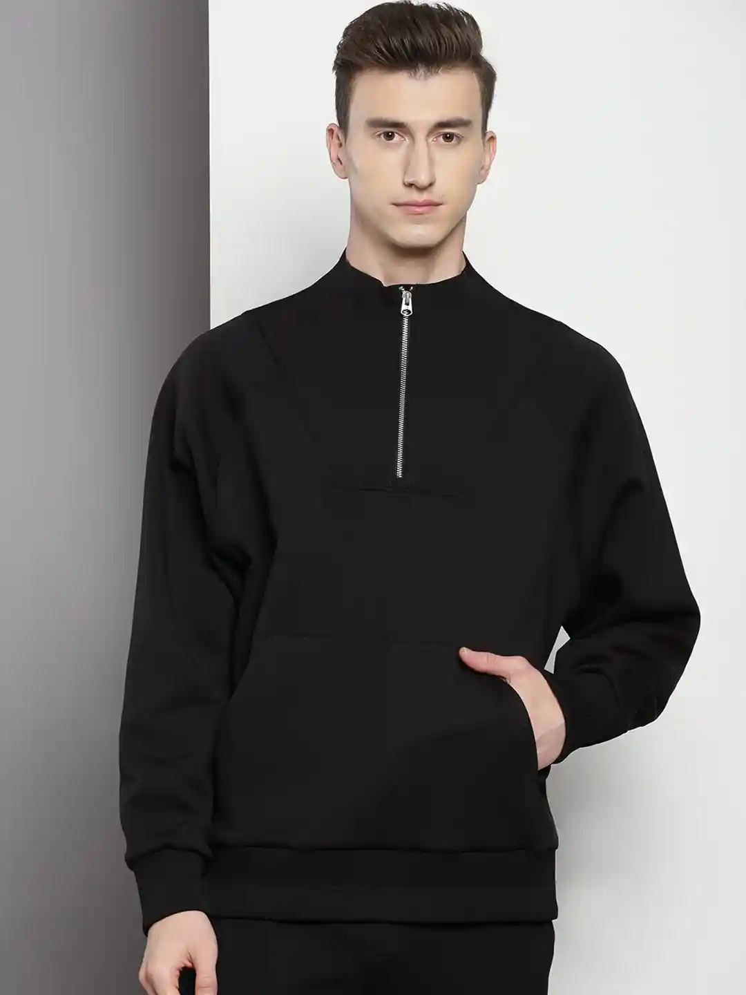 Buy Calvin Klein Jeans Mock Collar Half Zipper Pullover Sweatshirt