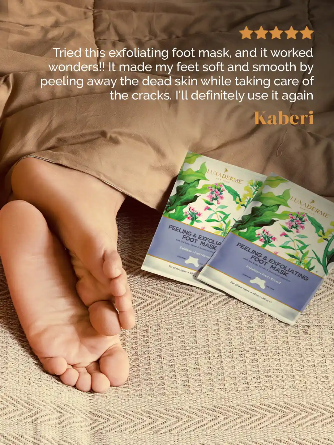 Buy LuxaDerme Set Of Peeling Exfoliating Foot Mask 40ml Each