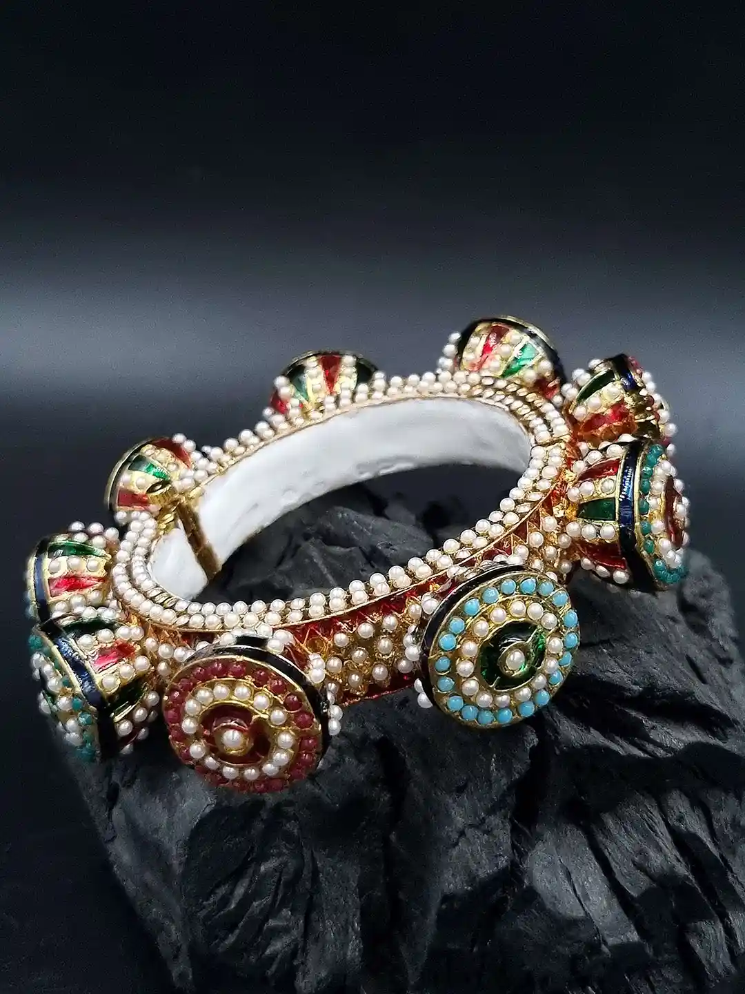 Rajasthani Bangle Artificial Traditional Rajasthani Red Meenakari