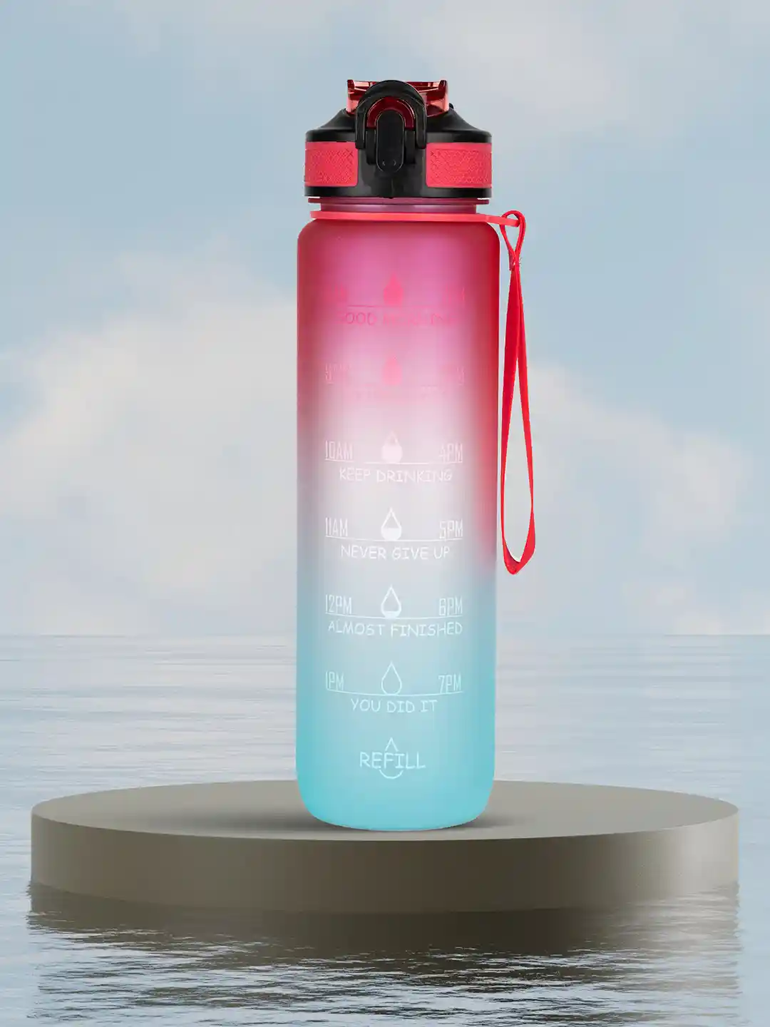 Solara Pink Colourblocked Tritan Spill Proof Sipper 1L