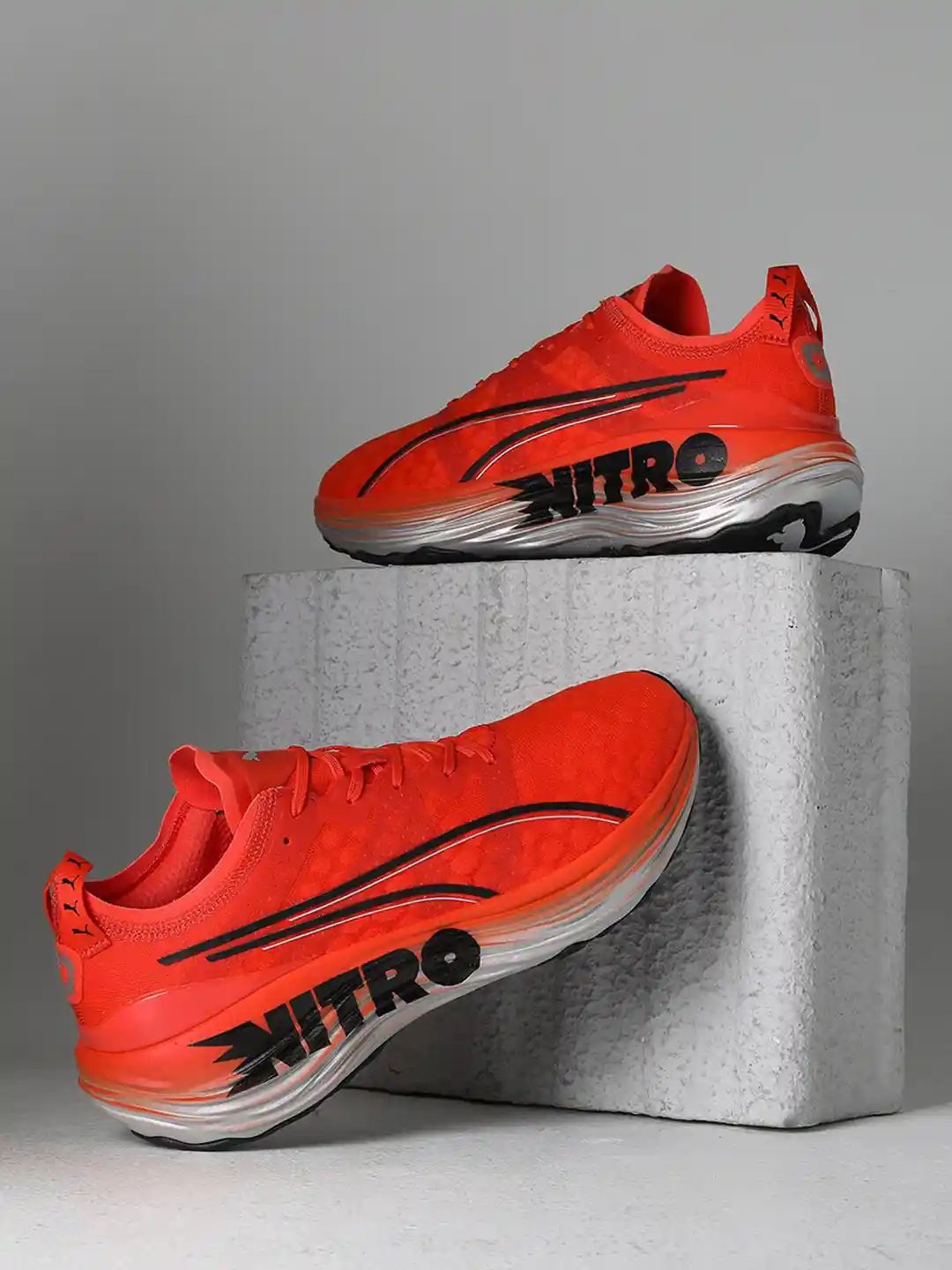 Puma Flared Heel Running Shoes Puma Men ForeverRun NITRO Textured