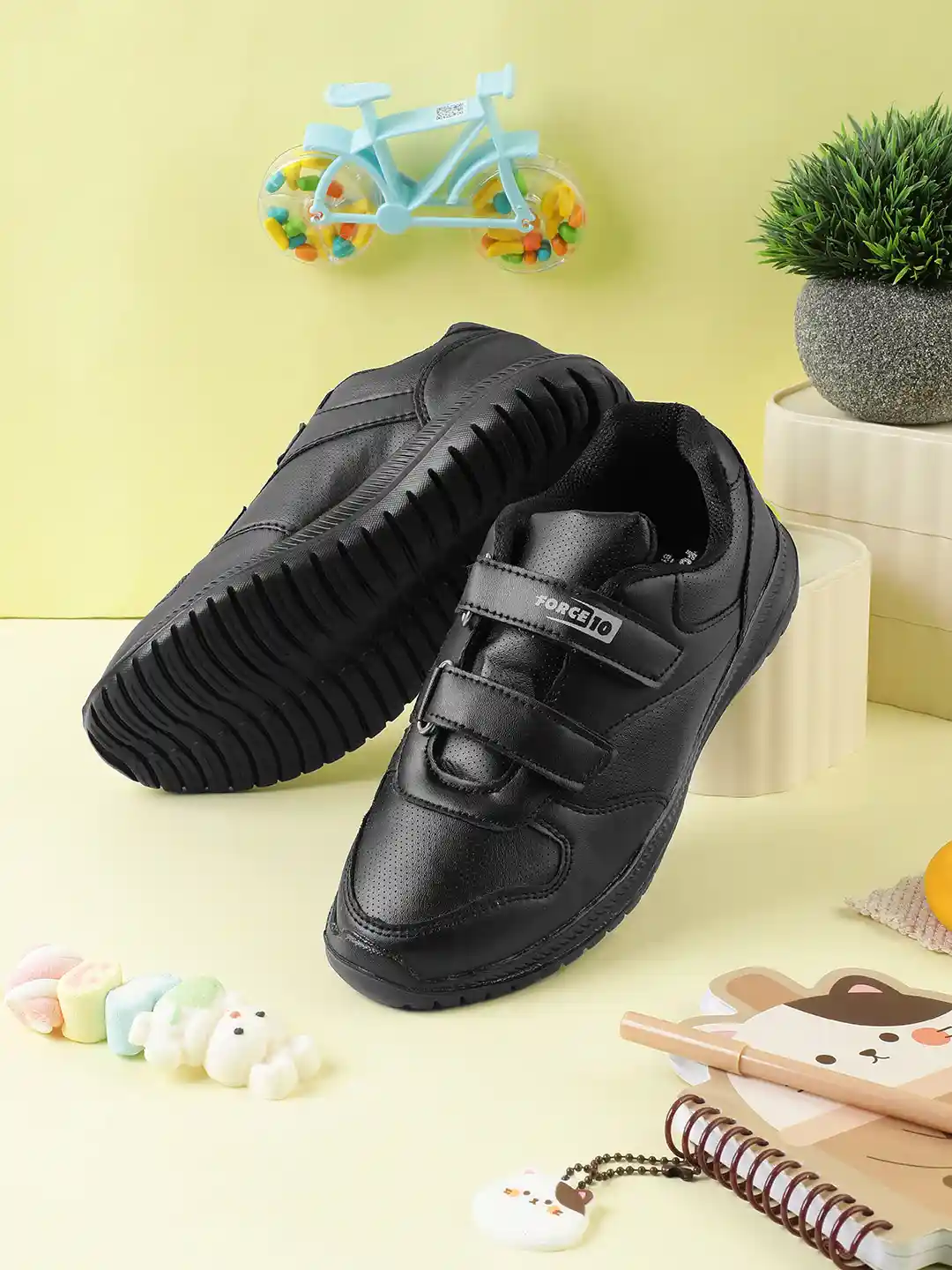 Buy Liberty Force 10 kids Black Velcro School Shoes Casual Shoes
