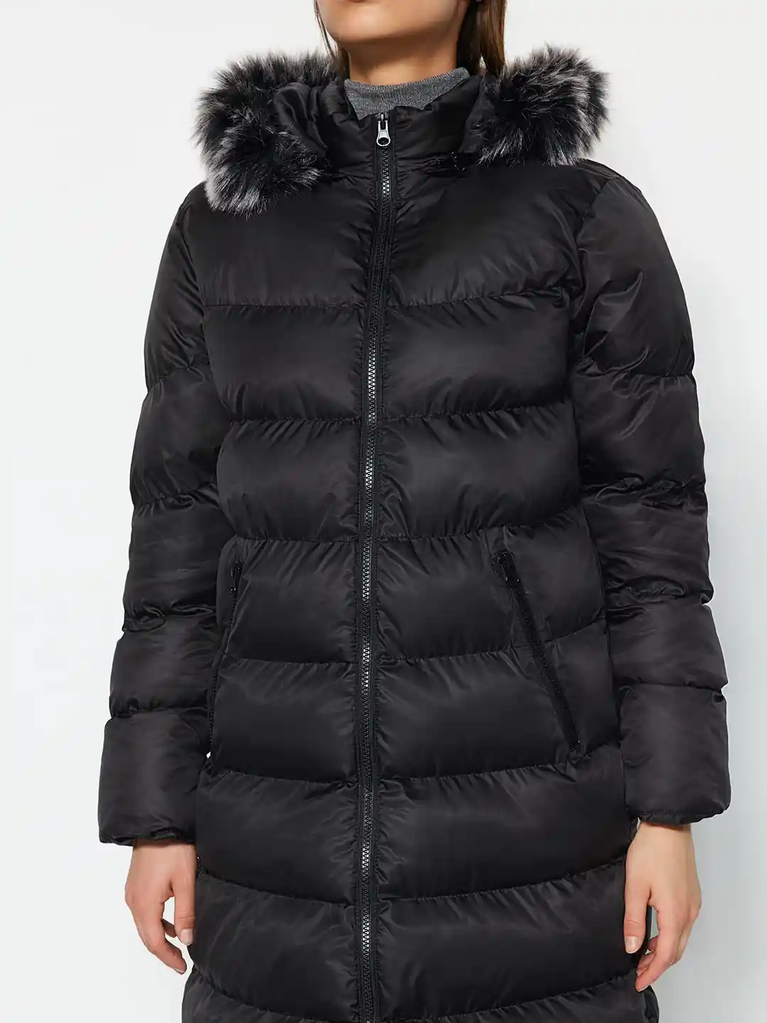 Buy Trendyol Hooded Longline Puffer Jacket Jackets for Women