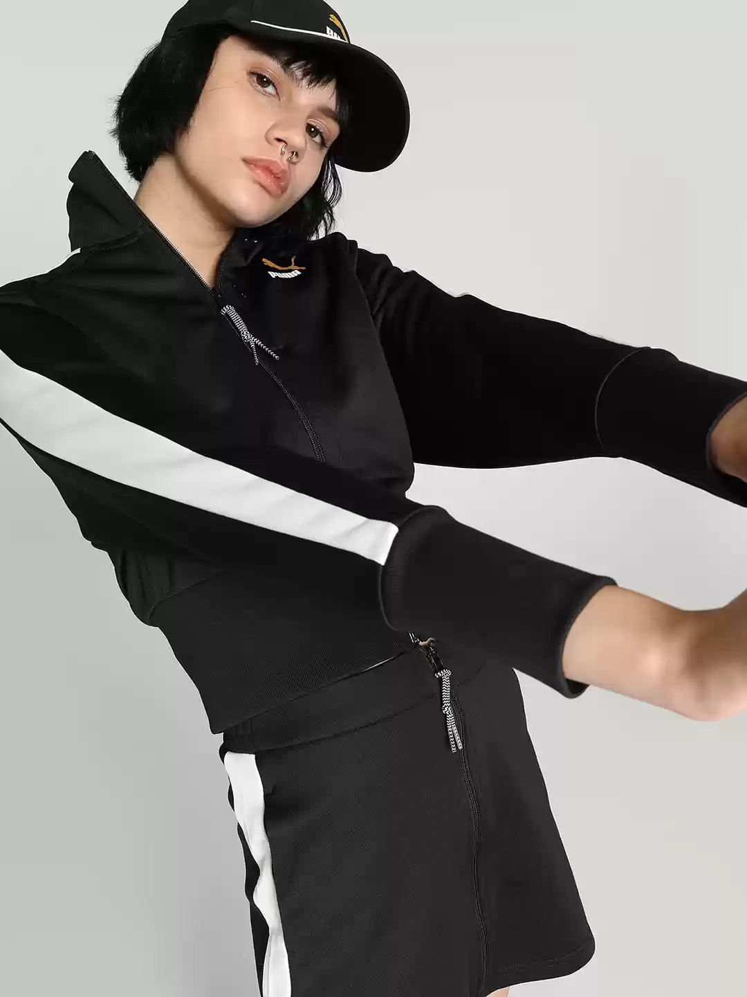 Buy Puma T7 Track Relaxed-Fit Crop Sporty Jacket - Jackets