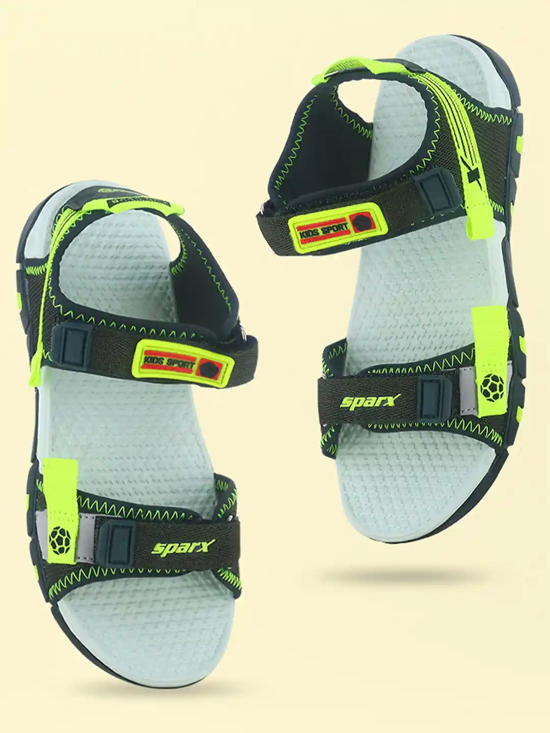 Sparx Kids Textured Sports Sandals With Velcro Closure