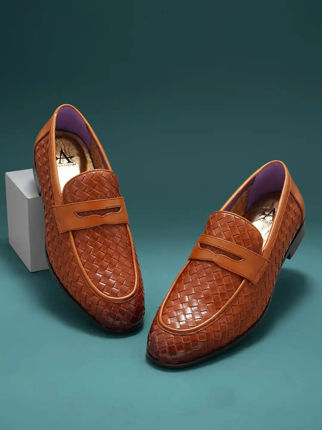 Arrow Men LEONE Textured Leather Formal Penny Loafers