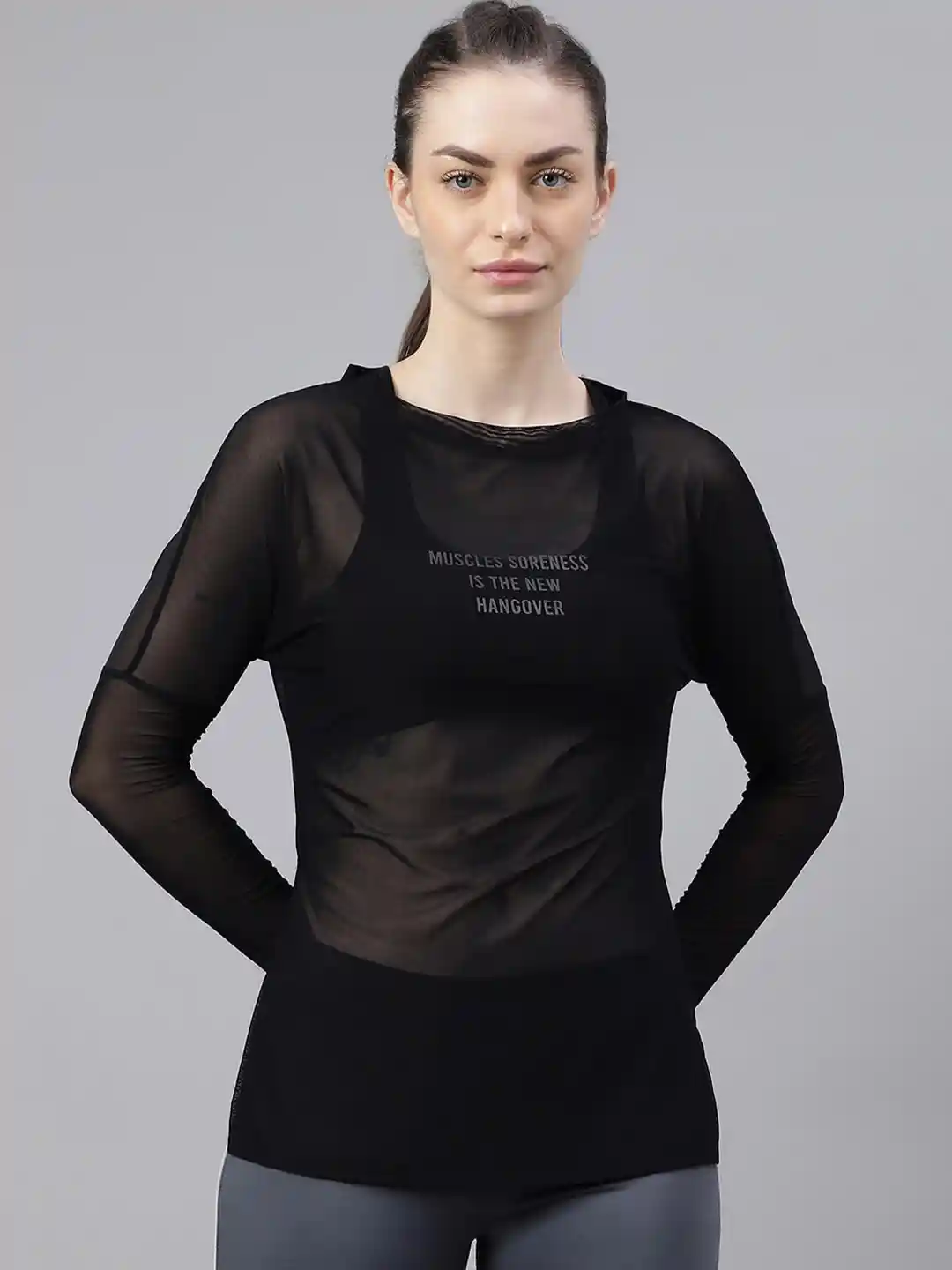 Buy MKH Typography Printed Long Sleeves Relaxed Fit Dri-FIT Sports