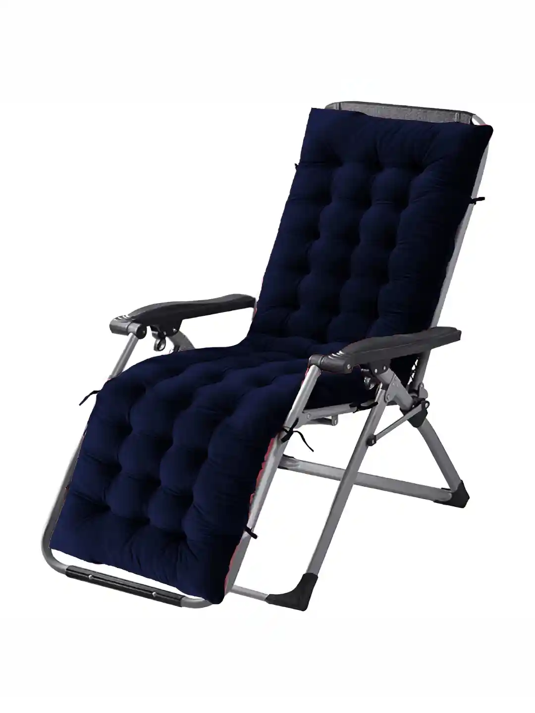 Buy DADDY COOL Navy Blue Rocking Chair Velvet Chair Cushion Pad