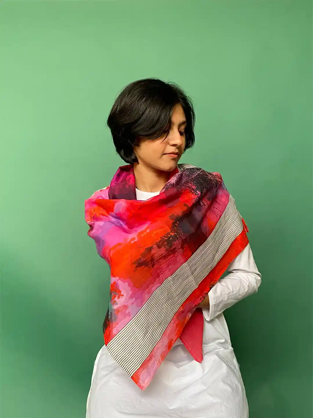Buy BUTA BUTI Dyed Cotton Scarf Scarves for Women 26259928 Myntra