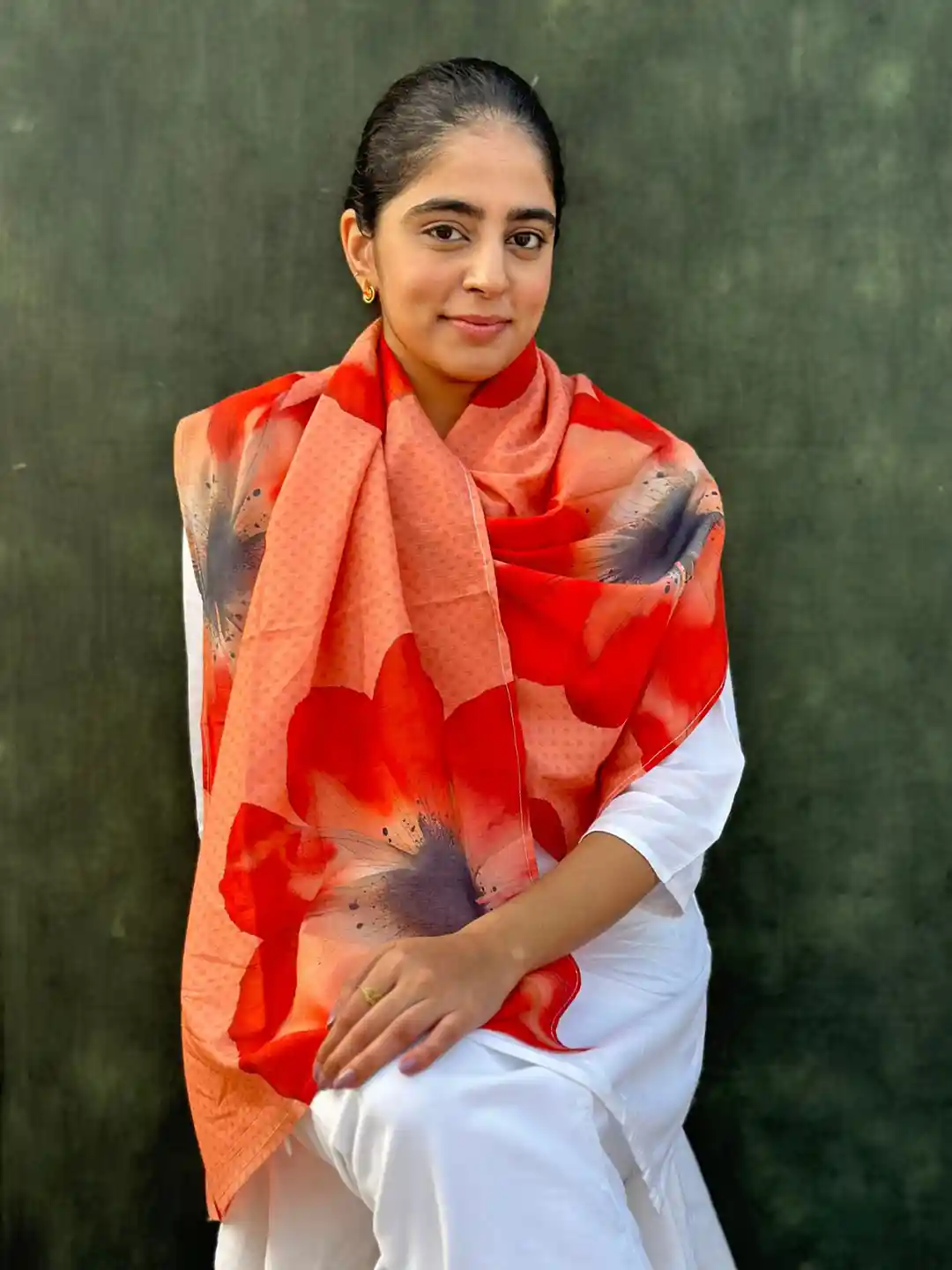 BUTA BUTI Printed Cotton Scarf