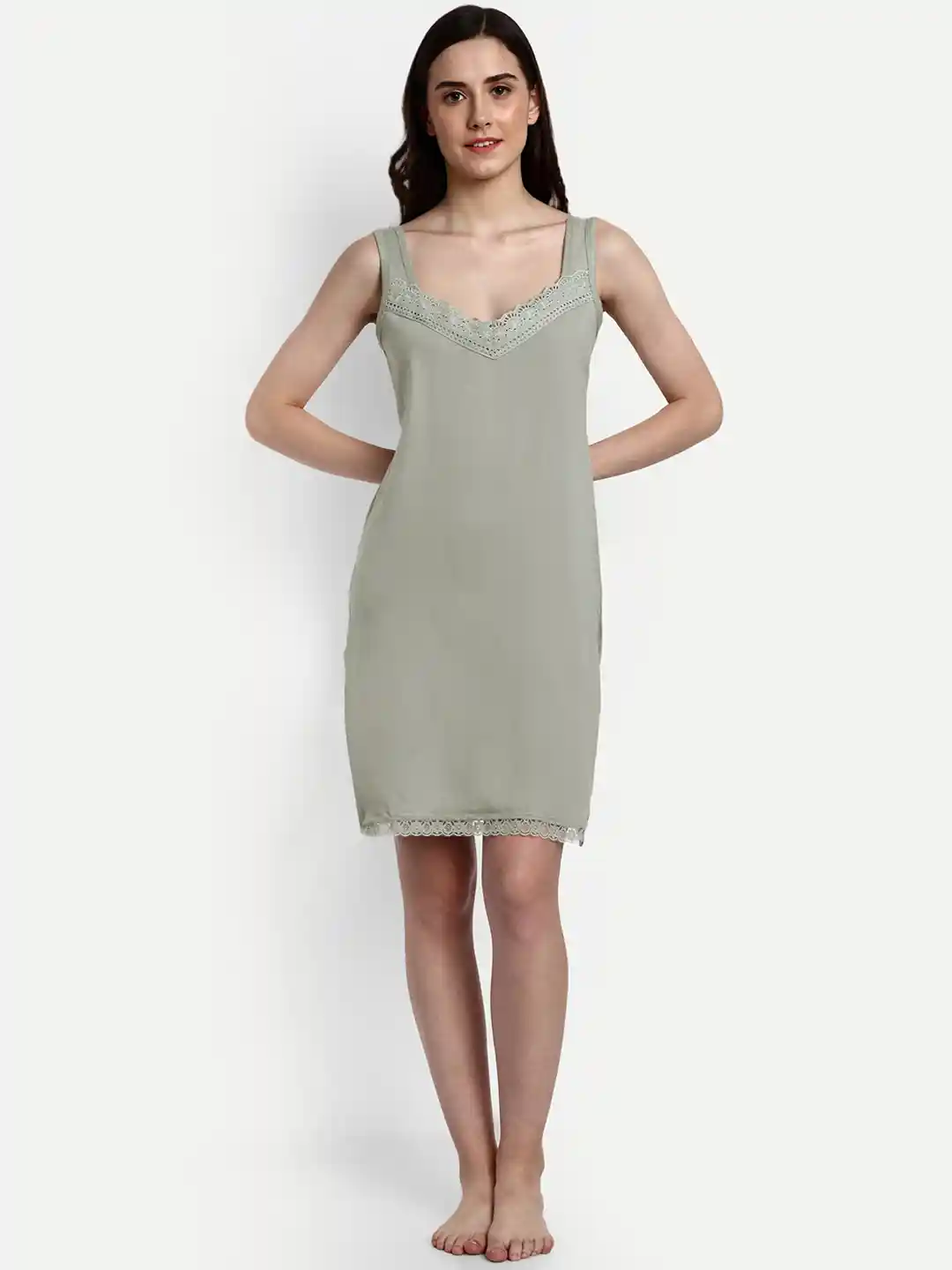 Buy BLAZON Lace Detail Pure Cotton Full Slip Slips for Women