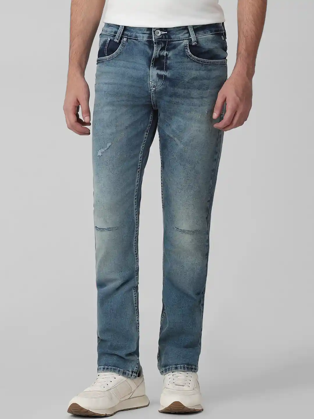 Buy Mufti Men Slash Knee Slim Fit Super Distressed Stretchable