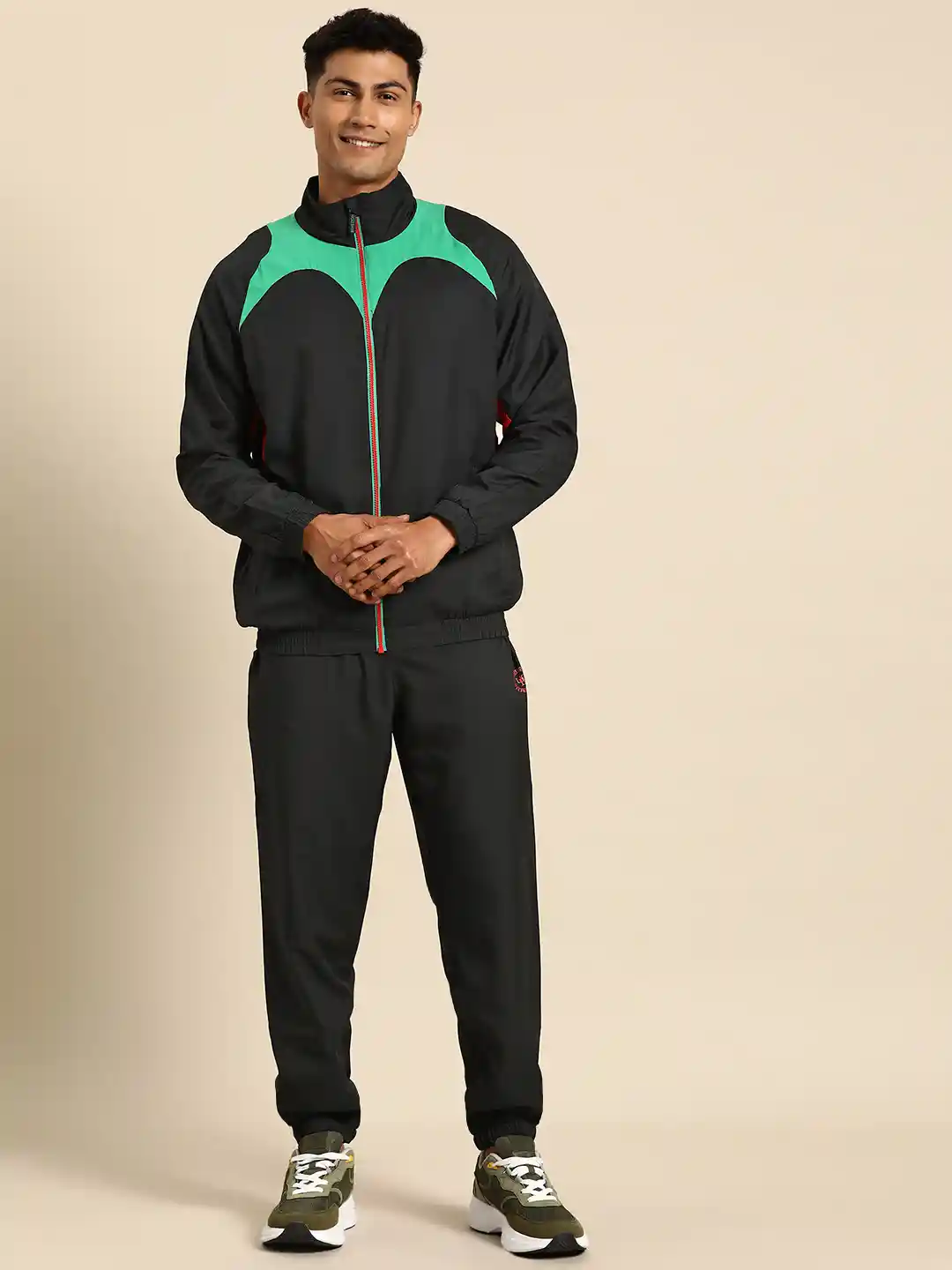 Buy United Colors of Benetton Chevron Styling Mock Neck Tracksuit