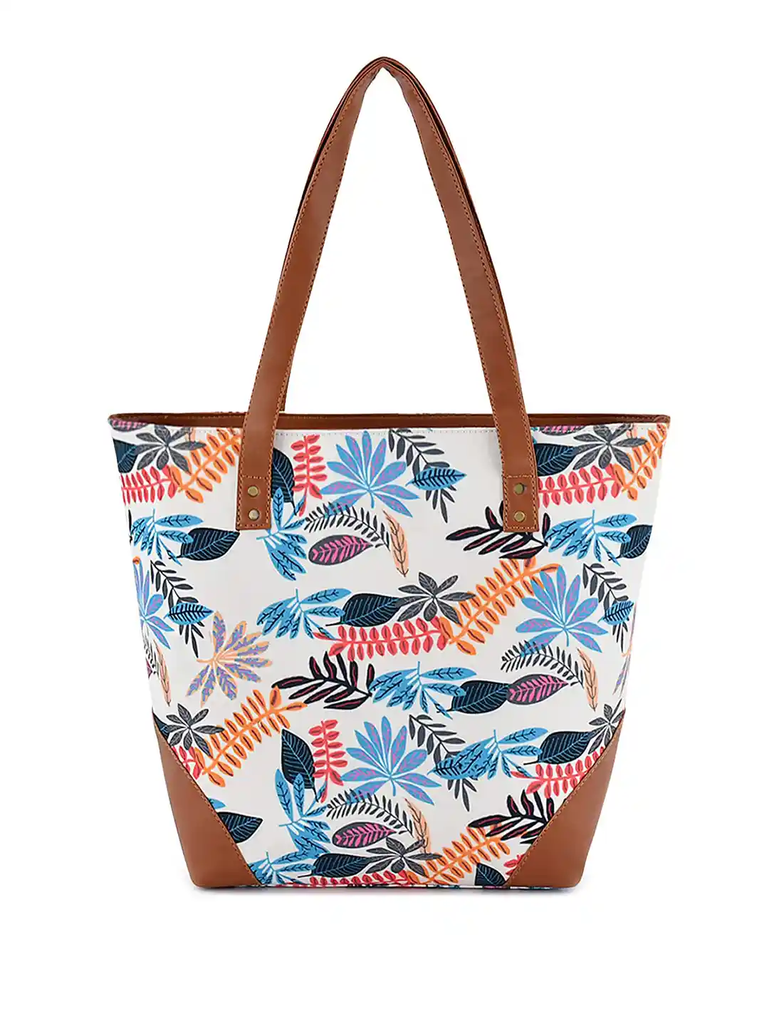 Buy Anouk White Graphic Printed Structured Canvas Tote Bag Up to