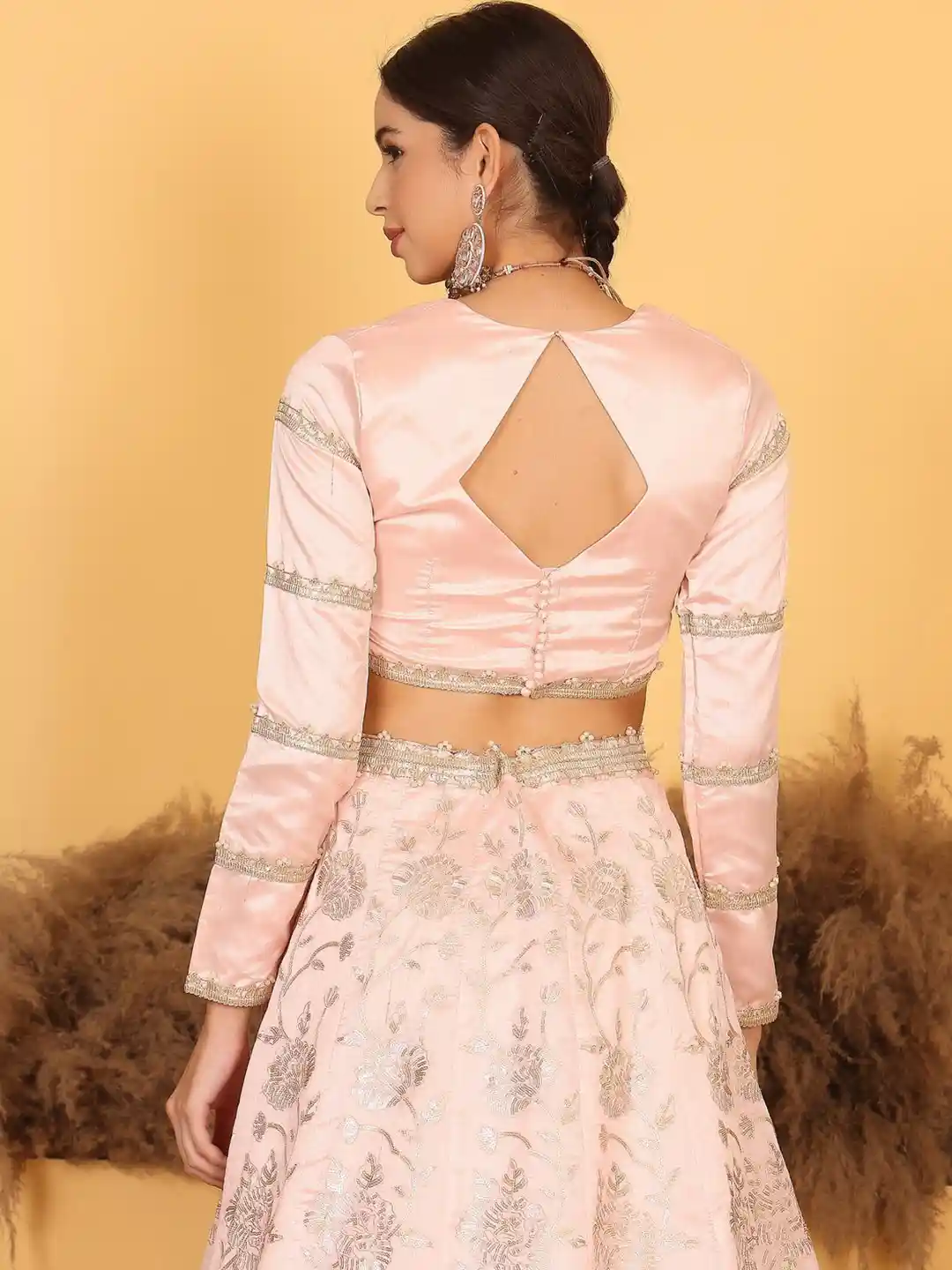 Buy Ethnovog Embellished Square Neck Long Sleeve Ready to Wear