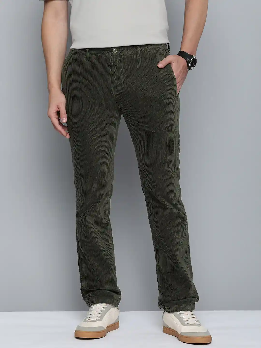 Buy Levis Men Self Design Easy Wash Corduroy Trouser Trousers