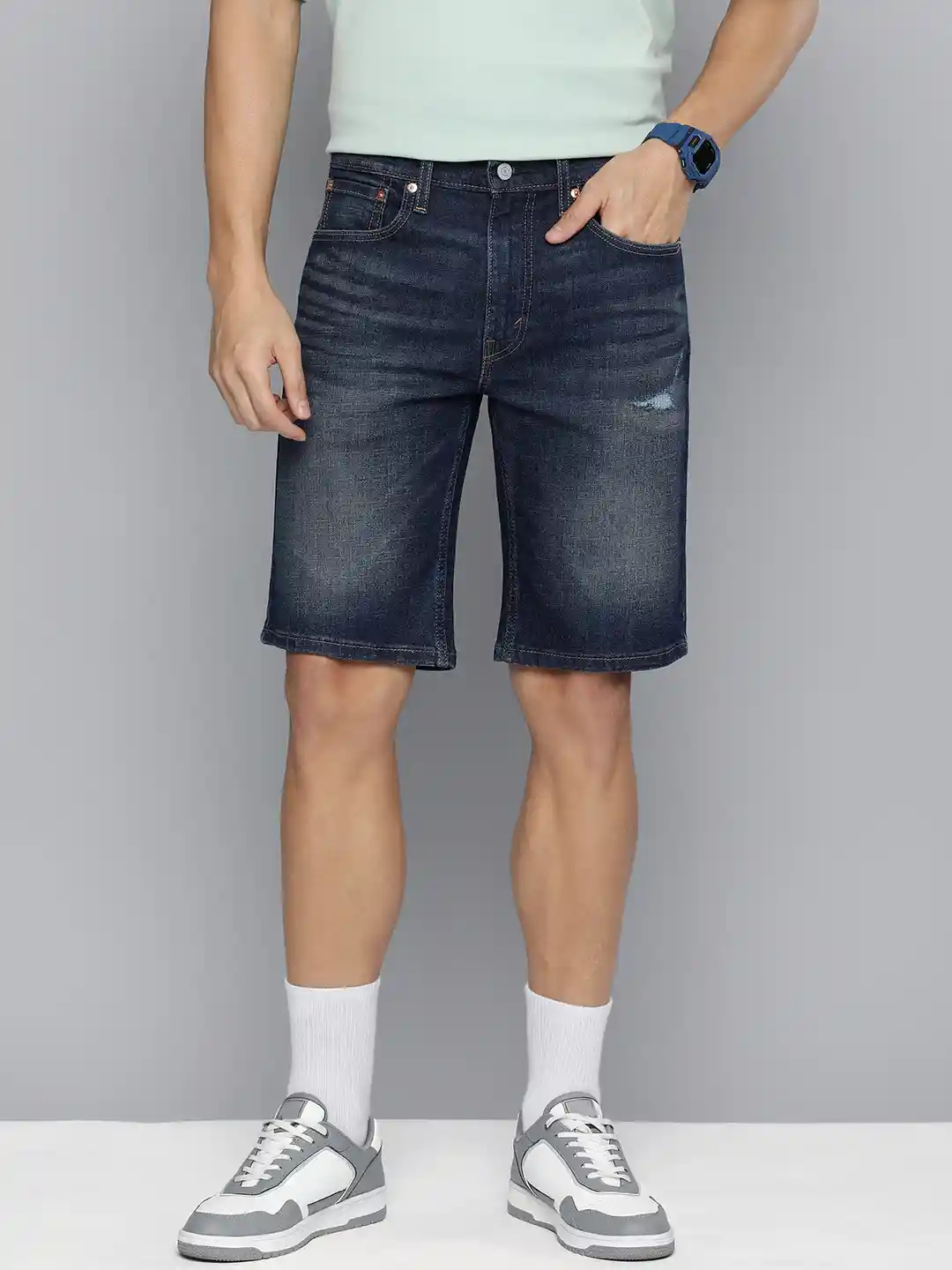 Buy Levis Men Low Rise 502 TAPER Fit Mildly Distressed Denim - Main Image