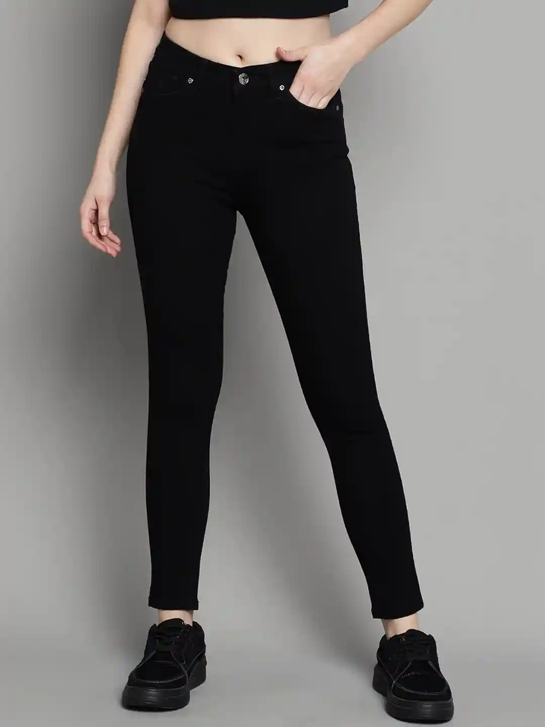 Buy Xpose Women Comfort Slim Fit High-Rise Clean Look Stretchable