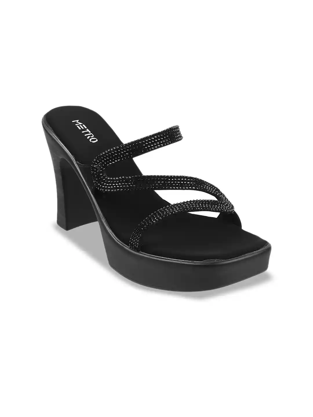 Buy Metro Embellished Open Toe Platform Heels Heels for Women