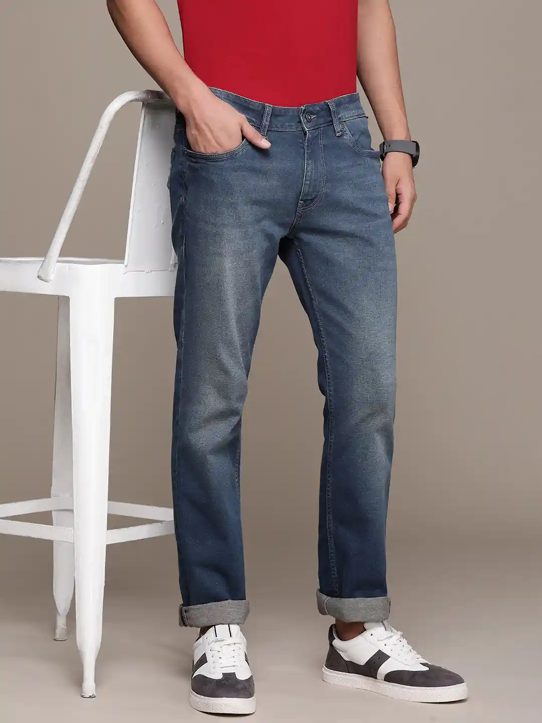 Nautica Men's Relaxed Fit Stretch Jeans – 5 Pocket Straight Leg Denim For Big & Tall Sizes - View #5