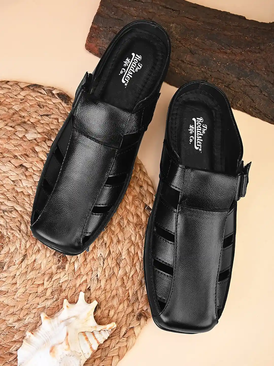 Buy The Roadster Lifestyle Men Black Square Toe Leather Shoe