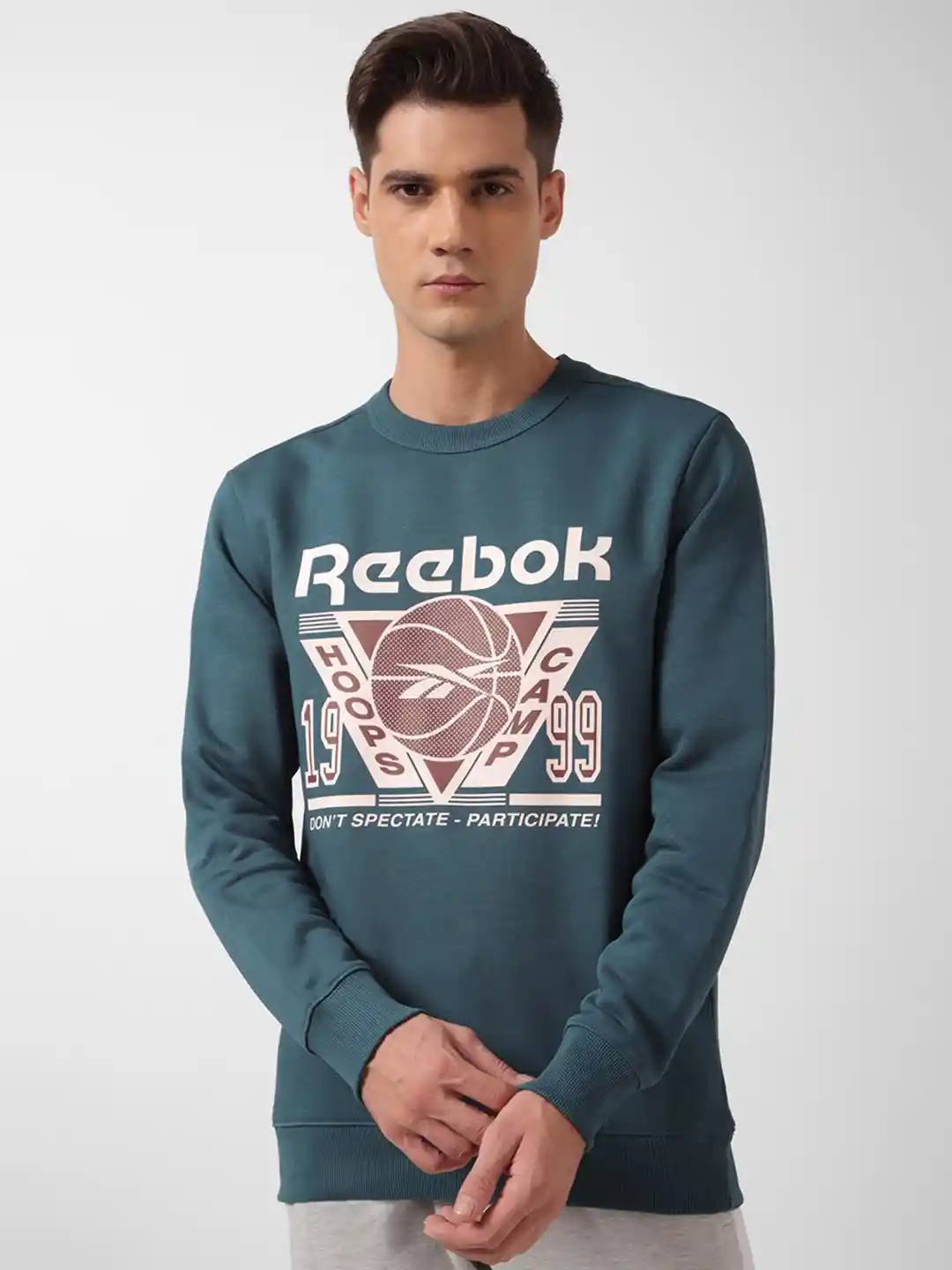 Reebok Graphic Printed Relaxed Fit Pullover Sweatshirt