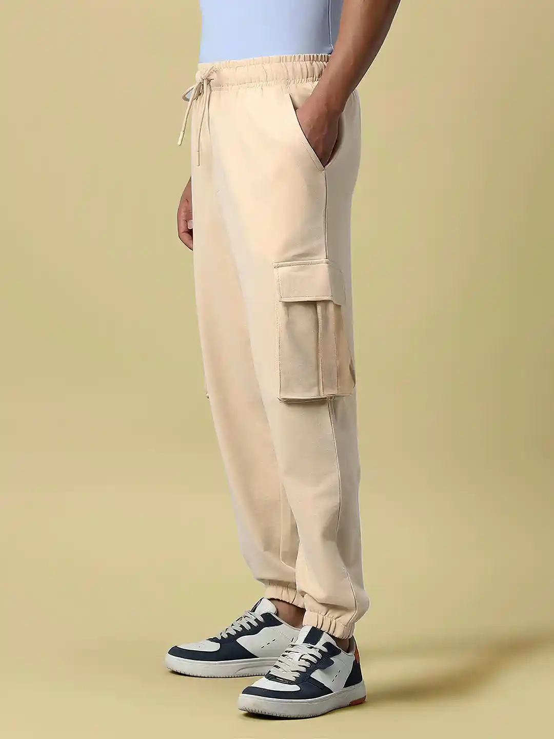 Buy Maniac Men Loose Fit Cotton Cargo Joggers Track Pants for