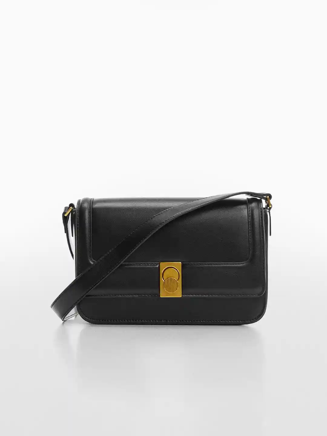 Quilted Bag Mango Black Solid Sling Bag MANGO Structured Sling Bag