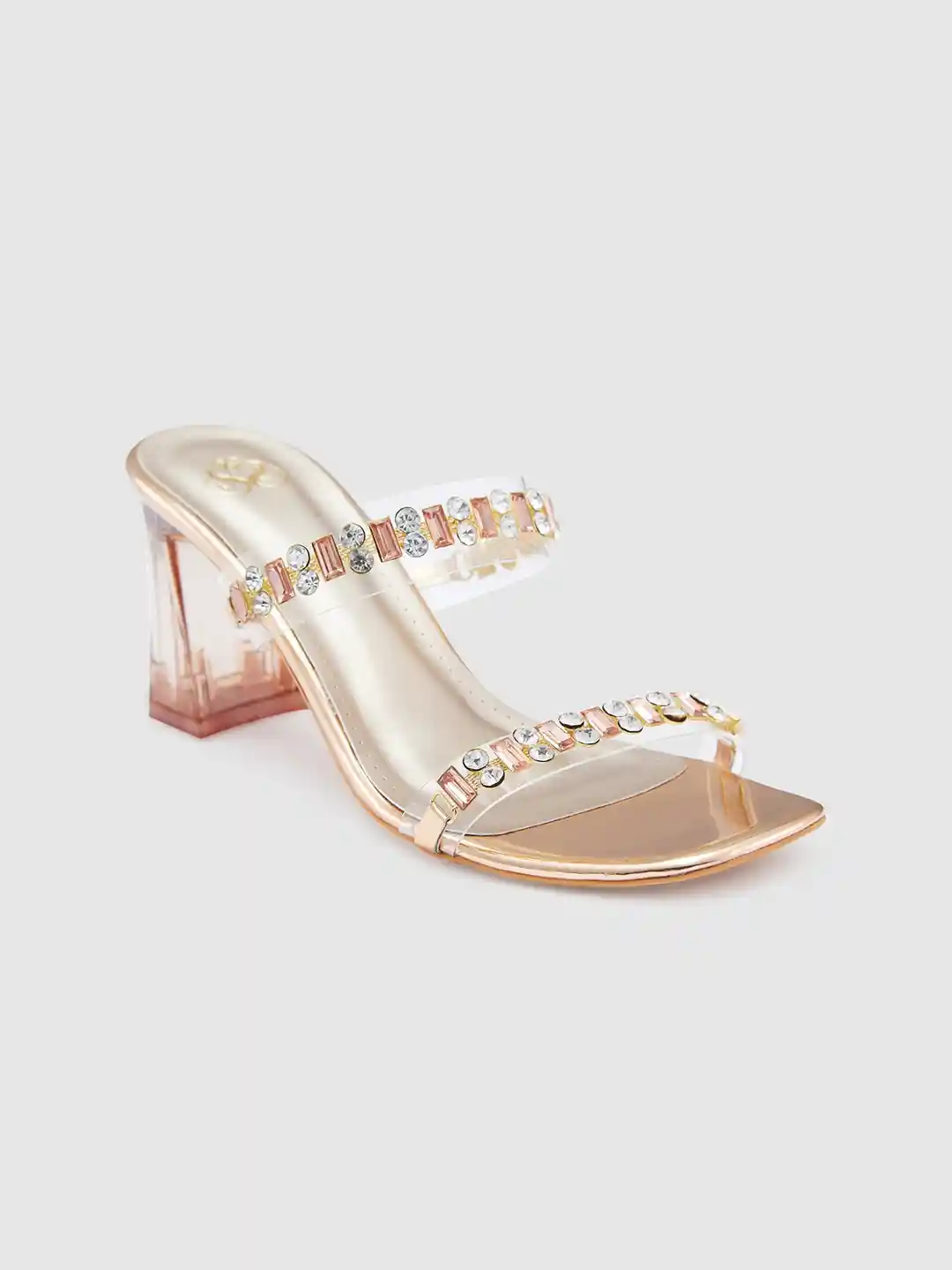 Buy Sole To Soul Two Strap Embellished Party Block Heels Heels