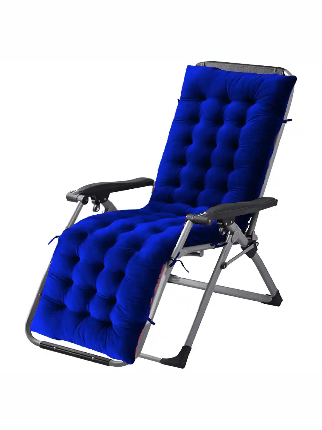 Buy Mom's Moon Navy Blue Velvet Rectangle Shaped Rocking Chair