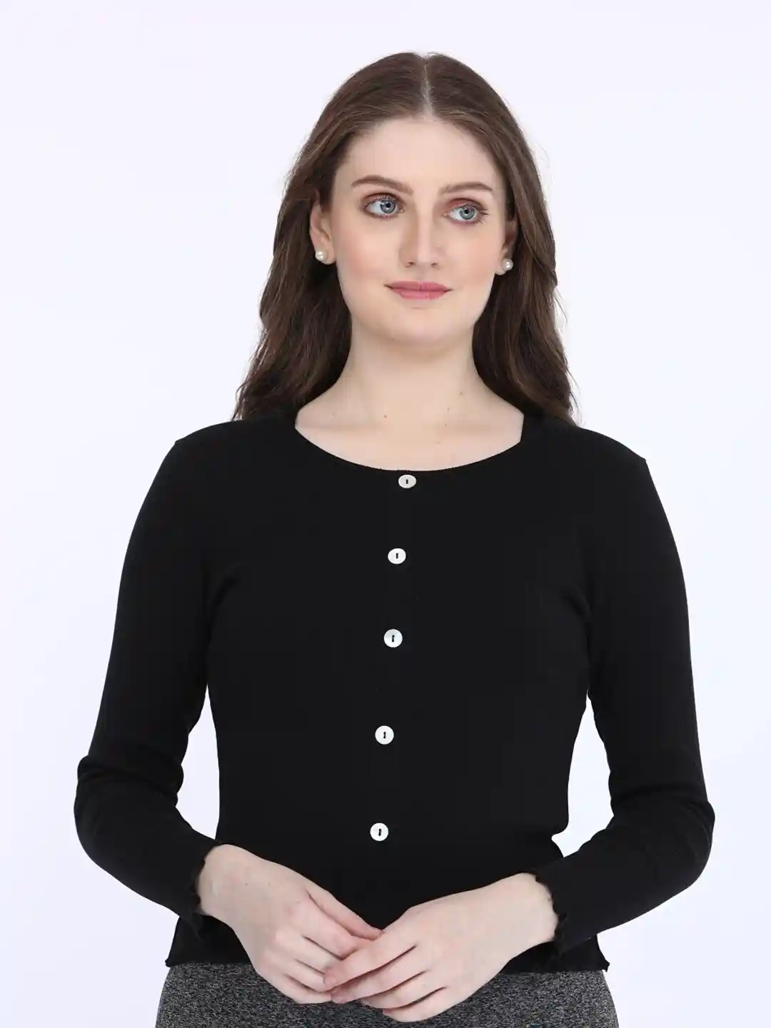 MAYSIXTY Round Neck Long Sleeves T-shirt