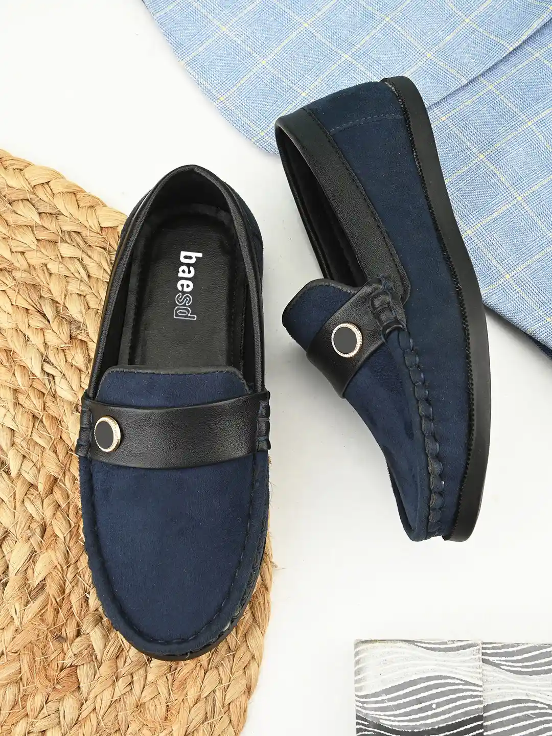 Buy BAESD Boys Lightweight Velvet Penny Loafers Casual Shoes for