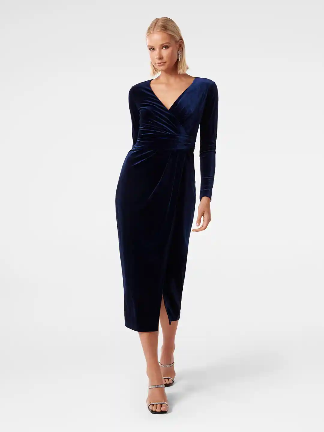 Forever New Velvet Bodycon Midi Dress