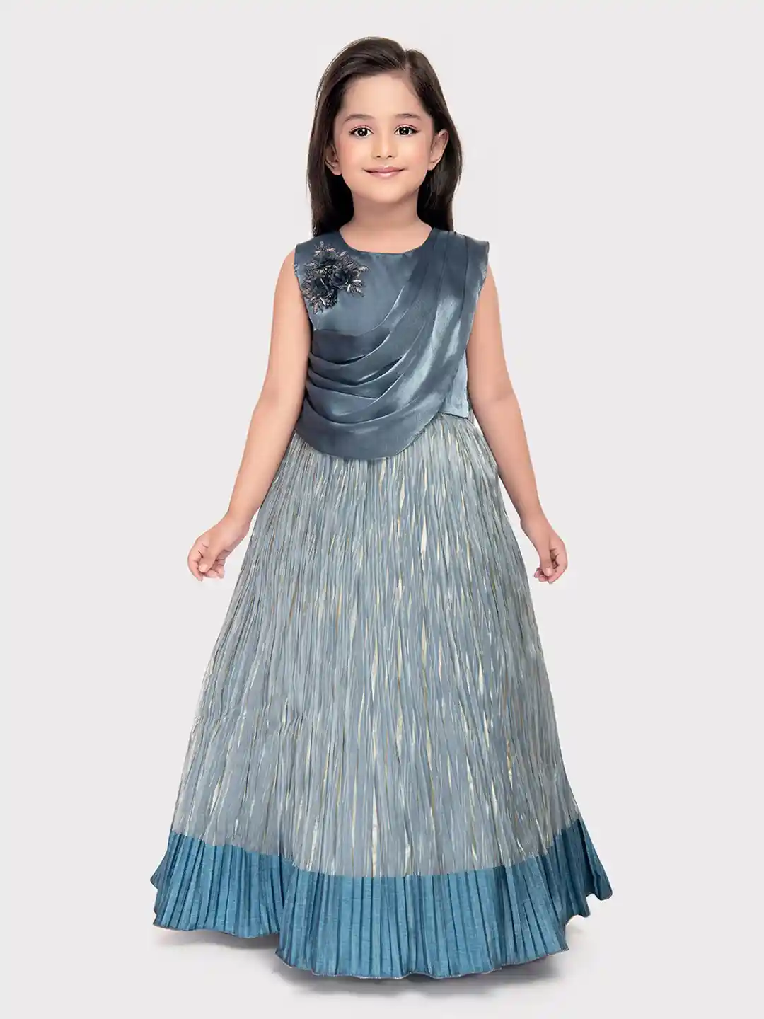 Buy BETTY Girls Gathered Georgette Gown Dresses for Girls