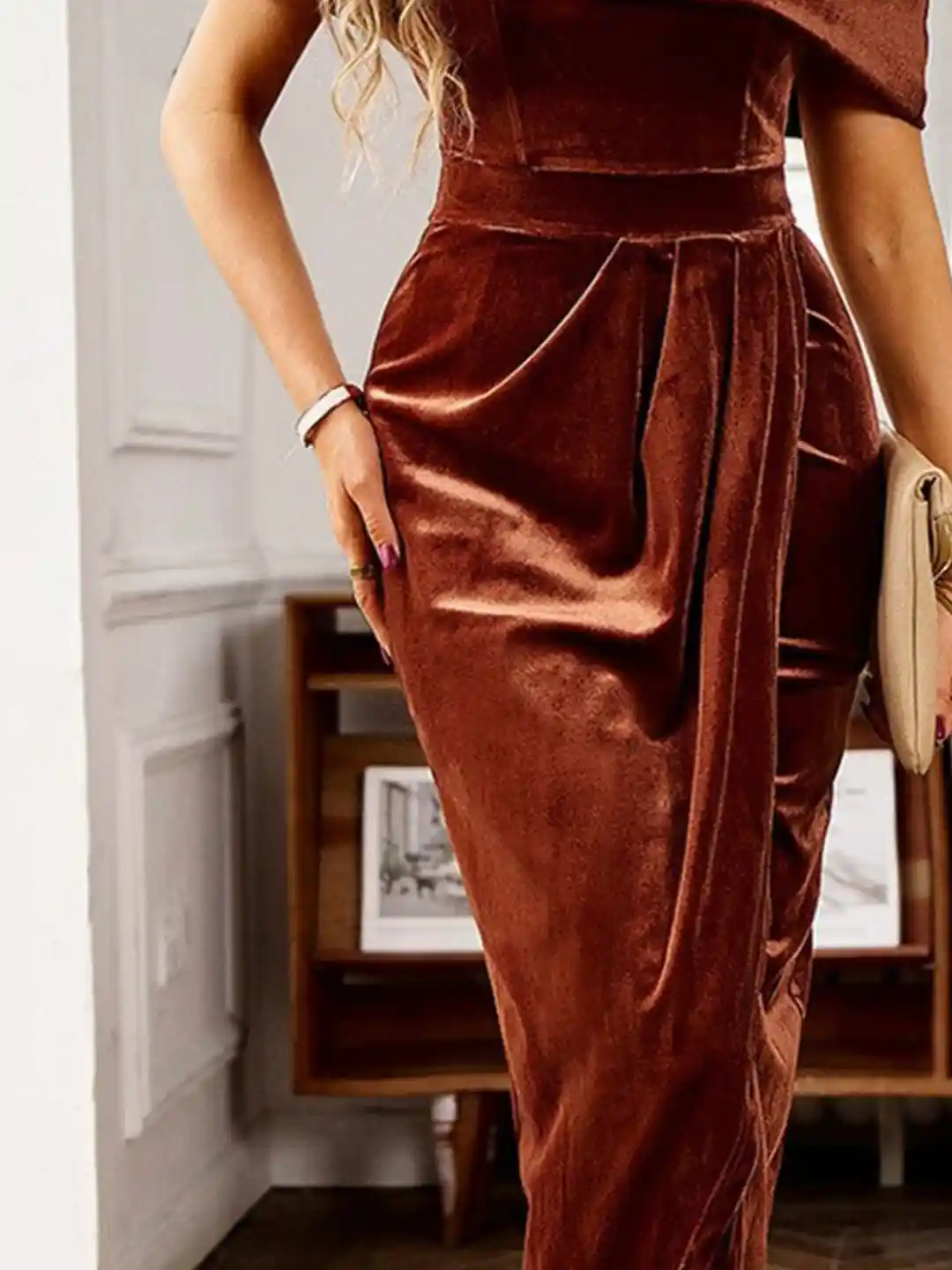 Red Velvet Leather And Velvet Outfit Velvet Tank Red Velvet Top